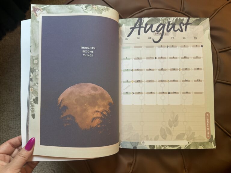 Hello August! Planner Page: Freebie from our “Moonlit Meadow” 2024-2025 Planning Journal