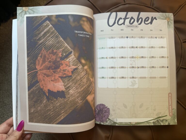 Hello October! Planner Page: Freebie from our “Moonlit Meadow” 2024-2025 Planning Journal