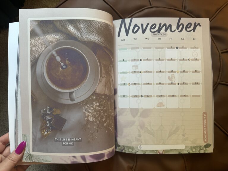 Hello November! Planner Page: Freebie from our “Moonlit Meadow” 2024-2025 Planning Journal