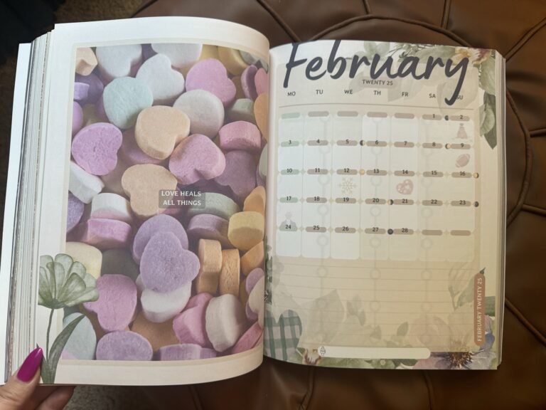 Hello February! Planner Page: Freebie from our “Moonlit Meadow” 2024-2025 Planning Journal